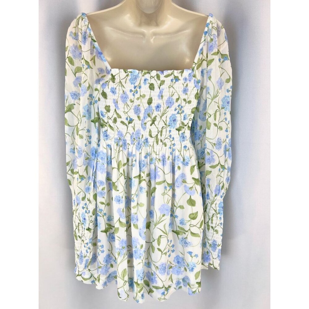 NWT Hill House The Grace Georgette Peony Bouquet Print Mini Nap Dress $198 - Picture 8 of 15